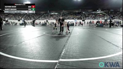 60 lbs Consi Of 8 #1 - Kayden Bass, Grove Takedown Club vs Rhett Brown, Tecumseh Youth Wrestling