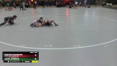 112 lbs Cons. Round 2 - Sawyer Mashburn, Arab Youth Wrestling vs Lucas Tonello, Ground Zero Wrestling