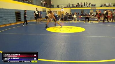 165 lbs Quarterfinal - Jared Anschutz, Hays Wrestling Club vs Jacob Burklow, Kansas