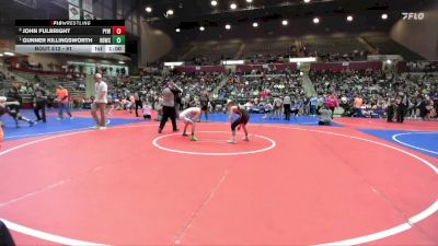 91 lbs Quarterfinal - Gunner Killingsworth, Honey Badger Wrestling Club vs John Fulbright, Panther Youth Wrestling-CPR