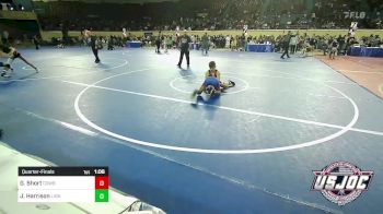 92 lbs Quarterfinal - Garrett Short, Cowboy Wrestling Club vs Jeremiah Harrison, Lions Wrestling Academy