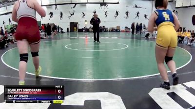 180 lbs Round 4 (16 Team) - Scarlett Snodgrass, Schreiner University (A) vs Bailey Jones, Siena Heights University