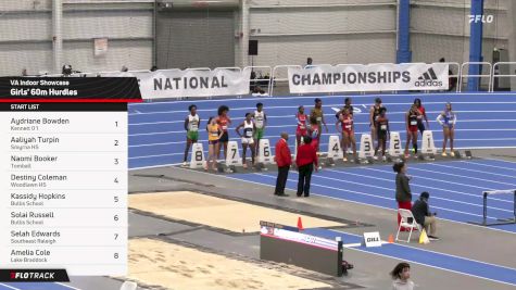 High School Girls' 60m Hurdles, Finals 1