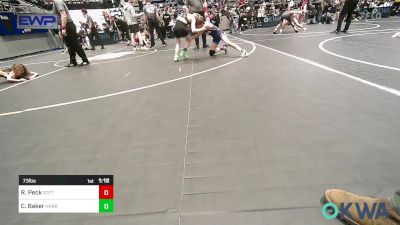 73 lbs Semifinal - Ryker Peck, Standfast vs Cyrus Baker, Harrah Little League Wrestling