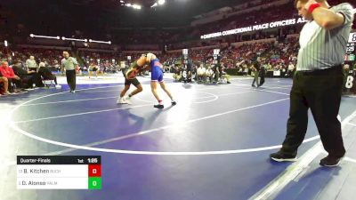 165 lbs Quarterfinal - Brock Kitchen, Buchanan vs David Alonso, Palm Desert