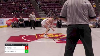 145 lbs Quarterfinal - Ty Watters, West Allegheny vs Andrew Harmon, Beth Cath