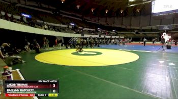 National 6-8 110 5th Place Match - Raelynn Hatchett, Poquoson Athletic Association vs Jakob Thomas, Powhatan Youth Wrestling Club