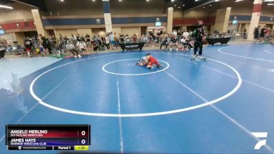 77 lbs Cons. Semi - Angelo Merlino, 512 Outlaw Wrestling vs James Hays, Warrior Wrestling Club