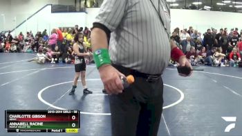 58 lbs Cons. Round 2 - Charlotte Gibson, NBWC vs Annabell Racine, Maple Valley WC