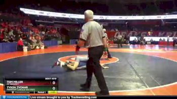 3 lbs Champ. Round 1 - Tyson Zvonar, Frankfort (Lincoln-Way East) vs Tom Miller, Mt. Prospect