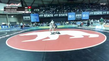 Girls 3A 140 lbs Cons. Round 2 - Aminah Conrad, Kent Meridian (Girls) vs Alissa Avalos, Sageview (Girls)