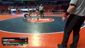1 lbs Cons. Round 1 - Tanner Garrett, Mt. Zion vs Jose Lua, Chicago (Phoenix Military Academy)