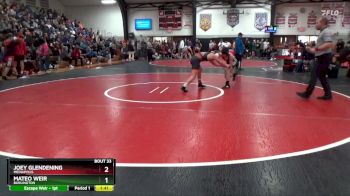 144 lbs Round 1 - Joey Glendening, Mediapolis vs Mateo Weir, Burlington