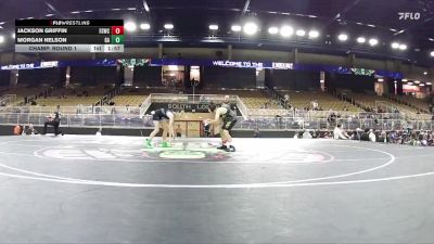 92 lbs Champ. Round 1 - Jackson Griffin, Fl Scorpions Wrestling Club vs Morgan Nelson, Grapple Academy