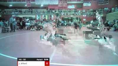 14U - 132 lbs Quarters - Jonas Alford vs Brayden Vitaniemi, Hybrid Wrestling Club