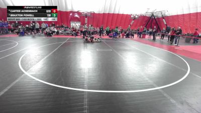 14U Boys - 155 lbs Quarters - Braxton Fowell, Top Dawgs Wrestling vs Carter Achenbach, Iowa-Grant Youth Wrestling Club