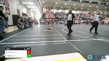 46 lbs Quarterfinal - Nicholas Evans, Jenks Trojan Wrestling Club vs Kaysen Peters, Dark Cloud Wrestling Club