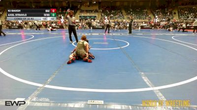 80 lbs Consi Of 32 #2 - KJ Baugh, Maize vs Axel Stravlo, Tough N Technical Wrestling Club