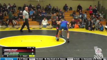 70 lbs Quarterfinal - Lennox Cruzat, Sutter Middle School vs Aiden Salindong, Durham Wrestling Club