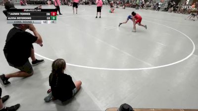 80-87 lbs Cons. Round 1 - Jazmin Torres, Empire Wrestling Academy vs Alivia Deterding, Sparta Junior Bulldogs