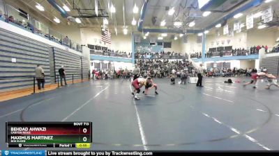 145 lbs Cons. Round 4 - Behdad Ahwazi, Canyon Ridge vs Maximus Martinez, Box Elder