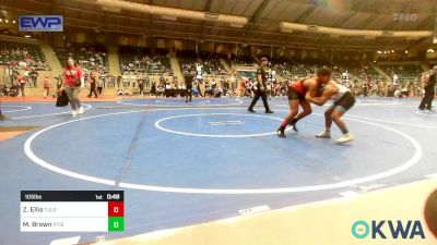 105 lbs Rr Rnd 4 - Zion Ellis, Tulsa North Mabee Stampede vs M'Kai Brown, Pitbull Wrestling Academy