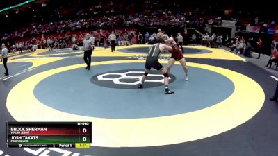 D1-190 lbs Champ. Round 1 - Josh Takats, Perrysburg vs Brock Sherman, Walsh Jesuit