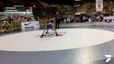 Schoolboys - 75 lbs Semis - Seth Sobaje vs Orlando Cruz, Red Wave Wrestling