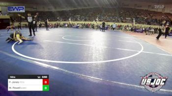 76 lbs Round Of 16 - Paisley Jones, Tecumseh Youth Wrestling vs McCoy Powell, ALL AMERICAN WRESTLING CLUB