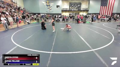 115 lbs Cons. Round 2 - Jaedyn Stites, IA vs Sophia Millage, IA