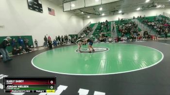 130 lbs 1st Place Match - Jordan Nielsen, Lander Valley vs Karly Sabey, Lyman