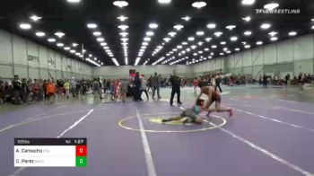 105 lbs 5th Place - Aaron Camacho, Bolingbrook Junior Raiders vs David Perez, Mayo Quanchi Judo And Wrestling Club