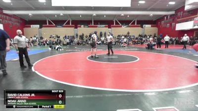192 lbs Quarterfinal - David Calkins Jr., Liberty High School vs Noah Awad, Amador Valley High School