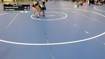 110-120 lbs Cons. Round 2 - Eva Fuentes, Warrior Wrestling Academy vs Kaelynn Prather, 308 Wrestling Academy