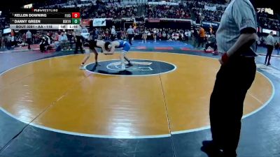 AA - 118 lbs Semifinal - Kellen Downing, Flathead (Kalispell) vs Danny Green, Billings Skyview