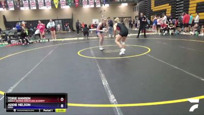 130 lbs Quarterfinal - Torie Hansen, Sebolt Women Wrestling Academy vs Addie Nelson, Iowa