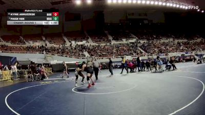 165-D2 Champ. Round 1 - Kyrie Abruzzese, Mohave High School vs Paige Kee, Window Rock High School