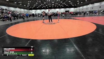 100 lbs Champ. Round 3 - Finley Rose, Shawnee-Mill Valley HS vs Nico Brooks, Hillsboro