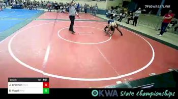 110 lbs Round Of 16 - James Brannon, Tulsa North Mabee Stampede vs Gauge Vogel, Pryor Tigers