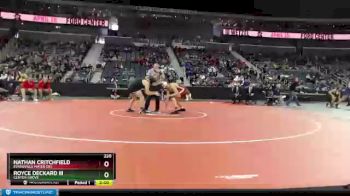 220 lbs Semifinal - Royce Deckard III, Center Grove vs Nathan Critchfield, Evansville Mater Dei