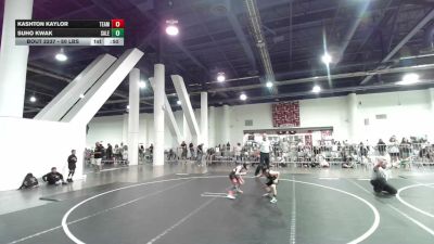 50 lbs Quarterfinal - Kashton Kaylor, Team Aggression vs Suho Kwak, Salem Elite Mat Club