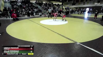 67 lbs Quarterfinal - Nolan McDonald, Fallbrook Wrestling Club vs Joshua Fakhoury, Temecula