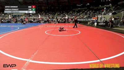 37 lbs 3rd Place - Jayce Crisman, Salem Elite Mat Club vs Amelia Stanley, Legacy Elite Wrestling Club