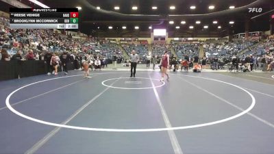 125 lbs Champ. Round 1 - Brooklynn McCormick, Bonner Springs HS vs Reese Vehige, Hays Hs