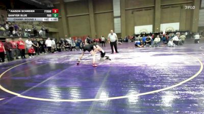 120 lbs Champ. Round 1 - Kaison Schreier, Fort Osage vs Sawyer Blue, Paola