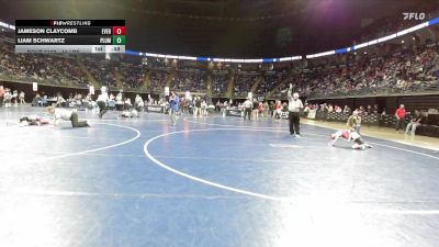 44 lbs Quarterfinal - Jameson Claycomb, Everett vs Liam Schwartz, Plum