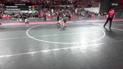 80 lbs Champ. Round 1 - Jolie McDonald, Nekoosa vs Dia Springer, Cumberland