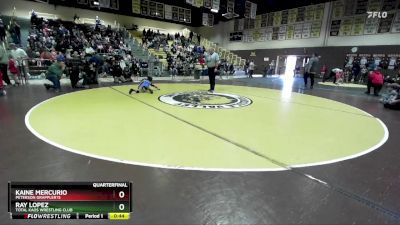 56 lbs Quarterfinal - Kaine Mercurio, Peterson Grappler?s vs Ray Lopez, Total Kaos Wrestling Club