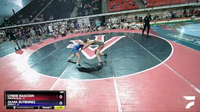 120 lbs Placement (16 Team) - Lyndie Isaacson, Oregon Blue vs Olivia Gutierrez, Idaho 2