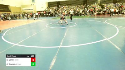 93-J lbs Semifinal - Derek Danbe, RedNose Wrestling School vs Allen Gaudenzi, Newtown (CT) Youth Wrestling